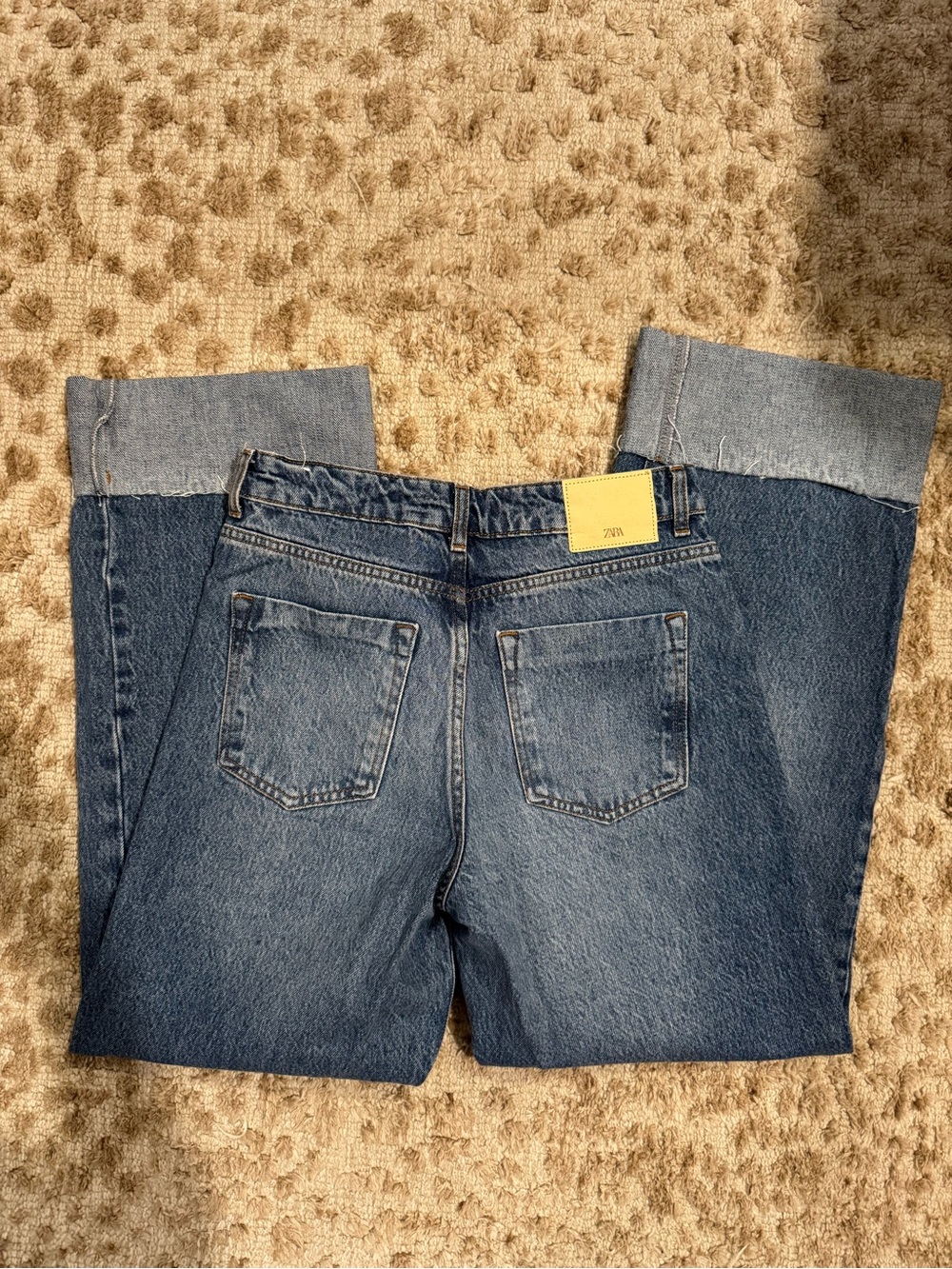 Zara Medium Blue High-Rise Denim Jeans - Picture 2 of 3